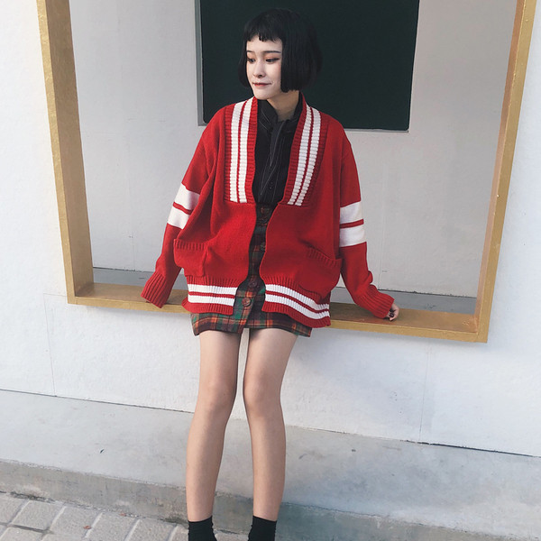 Vesta de dama in doua culori - albastru inchis si rosu