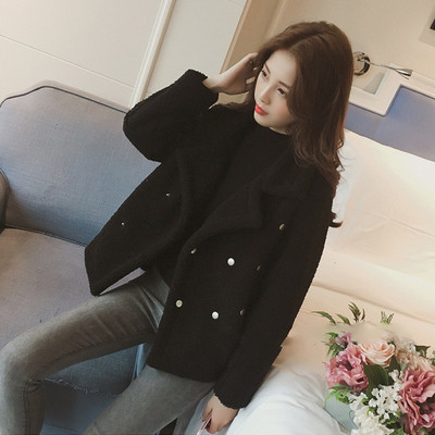 Palton moale de dama cu elemente metalice in doua culori