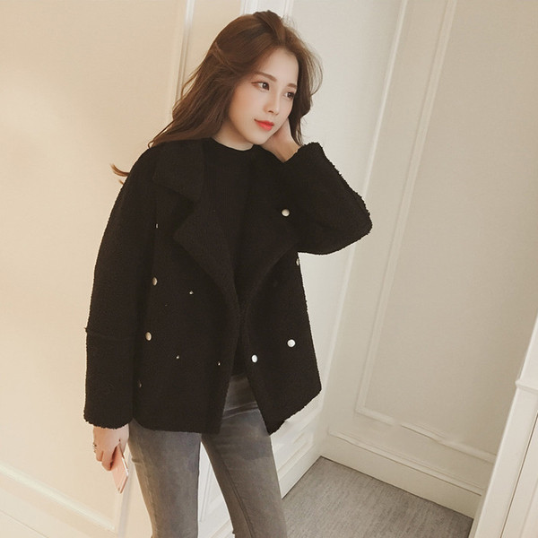 Palton moale de dama cu elemente metalice in doua culori