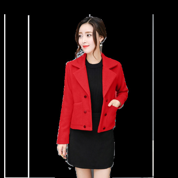 Γυναικείο παλτό με ντεκολτέ σε σχήμα V σε τρία χρώματα