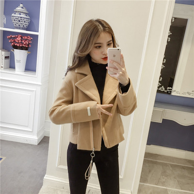 Μοντέρνο γυναικείο παλτό με φερμουάρ σε τέσσερα χρώματα