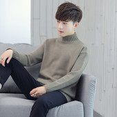 Ανδρικό καθημερινό πουλόςερ με ψηλό κολάρο  σε διάφορα χρώματα