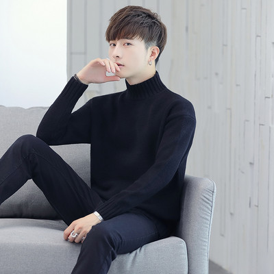 Ανδρικό καθημερινό πουλόςερ με ψηλό κολάρο  σε διάφορα χρώματα