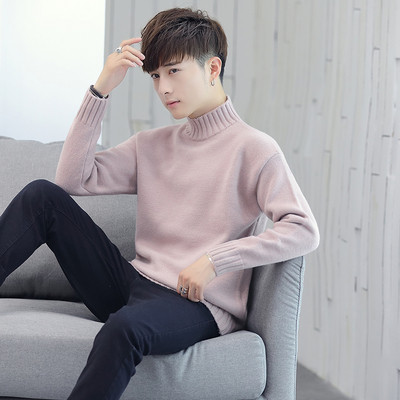 Ανδρικό καθημερινό πουλόςερ με ψηλό κολάρο  σε διάφορα χρώματα