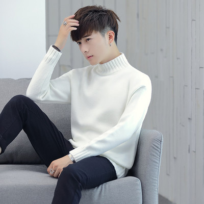 Ανδρικό καθημερινό πουλόςερ με ψηλό κολάρο  σε διάφορα χρώματα