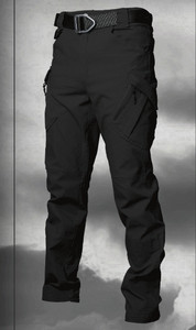 Мъжки спортно-ежедневен панталон с висока талия и джобове