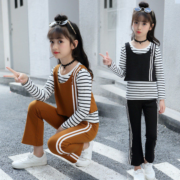 Παιδικό σετ για κορίτσια με δίχρωμη μπορντούρα