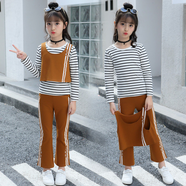 Παιδικό σετ για κορίτσια με δίχρωμη μπορντούρα