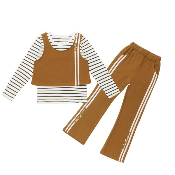 Παιδικό σετ για κορίτσια με δίχρωμη μπορντούρα