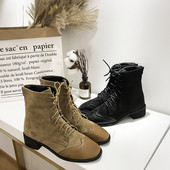 Cizme casual dama cu sireturi in doua culori