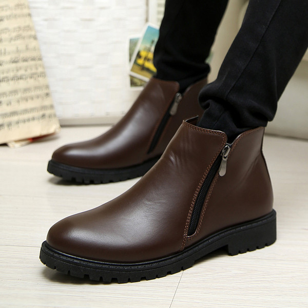 Cizme stilate pentru bărbați cu fermoar lateral