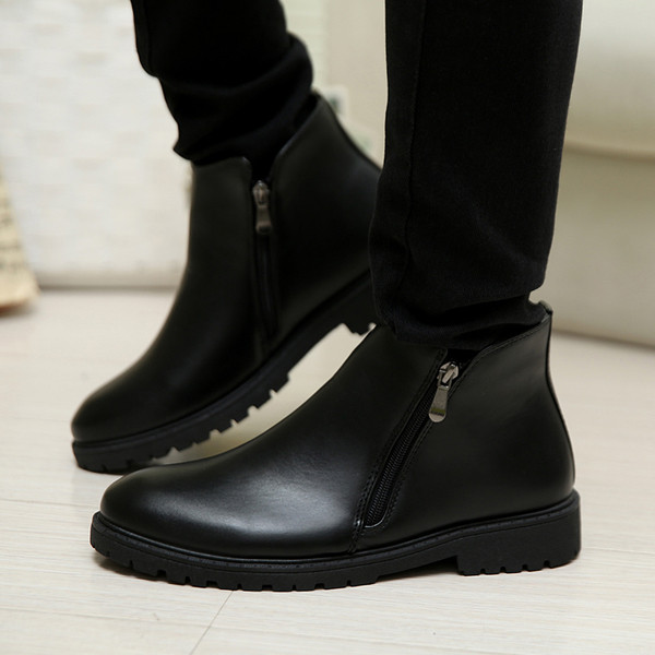 Cizme stilate pentru bărbați cu fermoar lateral