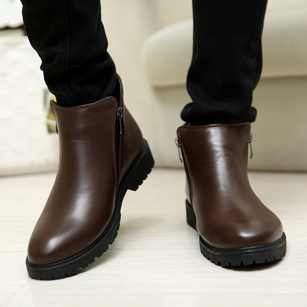 Cizme stilate pentru bărbați cu fermoar lateral