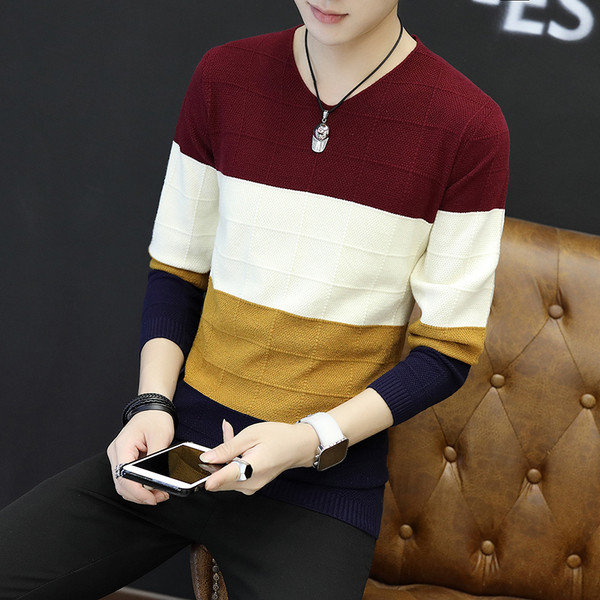 Κομψό ανδρικό πουλόβερ σε τρία χρώματα