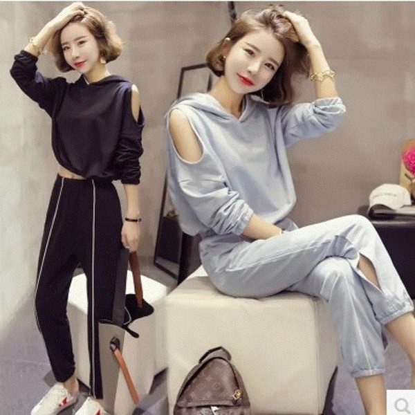 Set sport de toamna din doua piese in doua culori