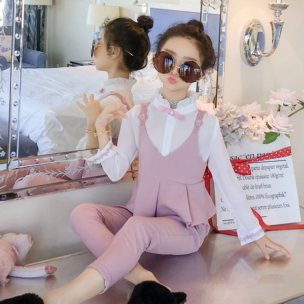 Set pentru copii elegant pentru fete in doua culori