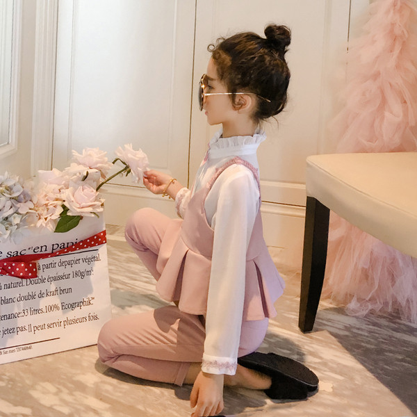 Set pentru copii elegant pentru fete in doua culori