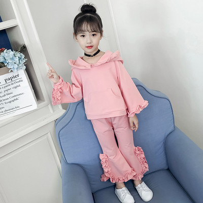 Παιδικό σετ για κορίτσια με κουκούλα σε τρία χρώματα