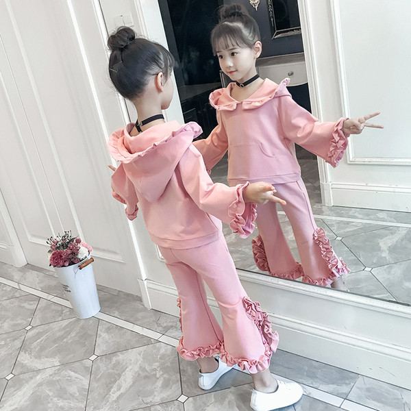 Παιδικό σετ για κορίτσια με κουκούλα σε τρία χρώματα