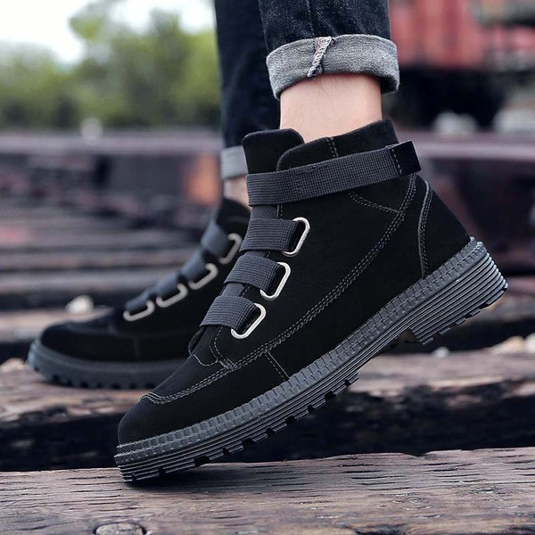 Мъжки ежедневни велурени боти с ластични връзки