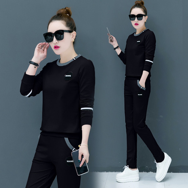 Αθλητικό γυναικείο σετ για το  φθινοπώρο σε δύο μέρη σε πέντε χρώματα