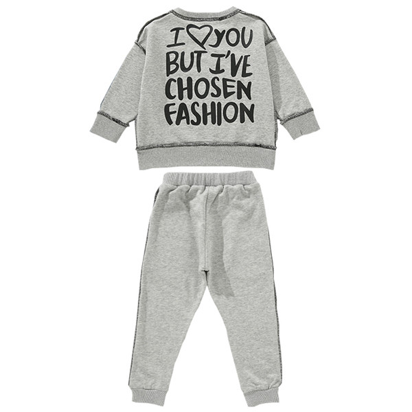 Παιδικό σετ για αγόρια με την επιγραφή στην πλάτη σε δύο χρώματα