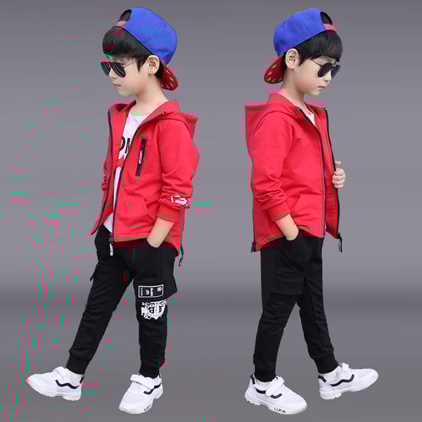 Echipa moderna de toamna pentru copii in patru culori