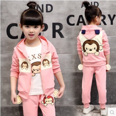 Ежедневен детски комплект за момичета с 3D елемент