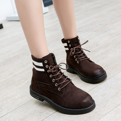 Γυναικείες casual μπότες μεκορδόνια σε μαύρο και καφέ χρώμα