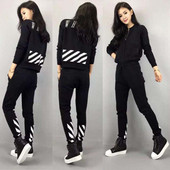 Σύγχρονό γυναικέιο σετ από δύο μέρη σε μαύρο χρώμα