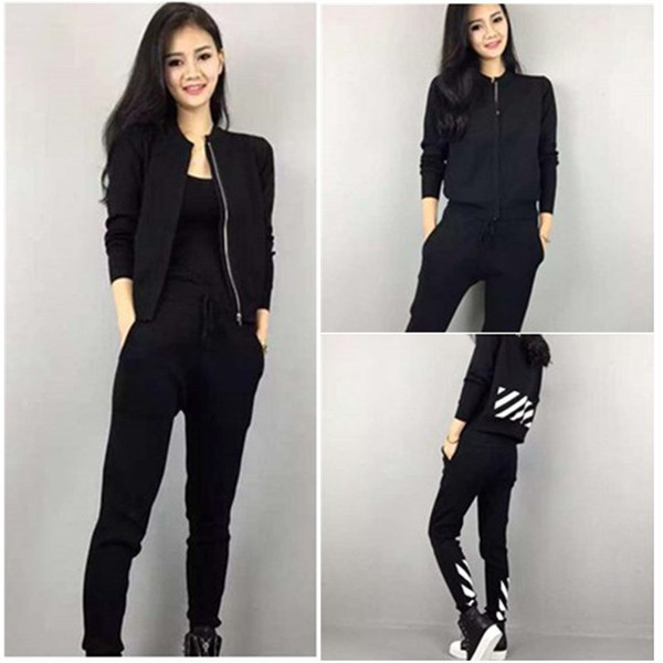 Σύγχρονό γυναικέιο σετ  από δύο μέρη σε μαύρο χρώμα