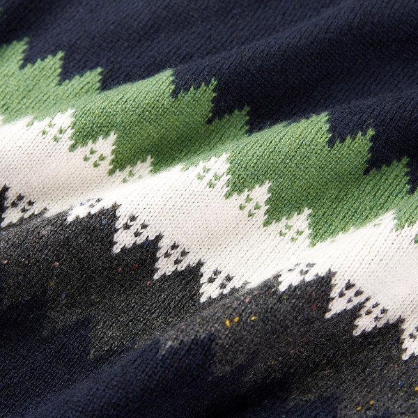 Μοντέρνο ανδρικό πουλόβερ σε σκούρο μπλε χρώμα