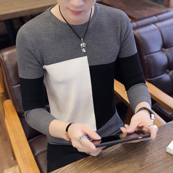 Κομψό ανδρικό πουλόβερ  σε τέσσερα χρώματα