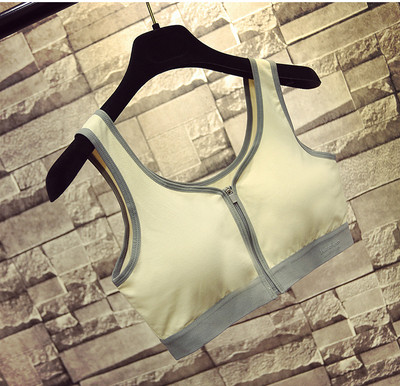 Αθλητικό γυναικείο μπουστάκι  με φερμουάρ σε διάφορα χρώματα