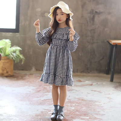 Φόρεμα με μακρύ μανίκι και βολάν για τα παιδιά