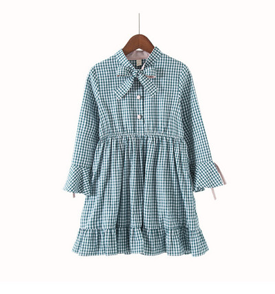 Παιδικό φόρεμα σε πράσινο χρώμα με κορδέλες