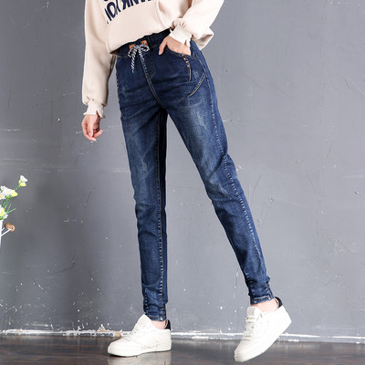 Γυναικεία τζιν με ψηλή ελαστική μέση