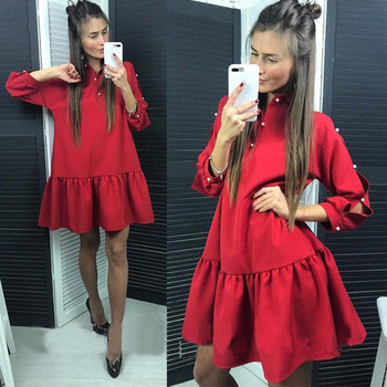 Μοντέρνο γυναικείο φόρεμα ευρύ μοτίβο σε διάφορα χρώματα