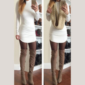 Rochie de dama de toamna cu maneci lungi in mai multe culori