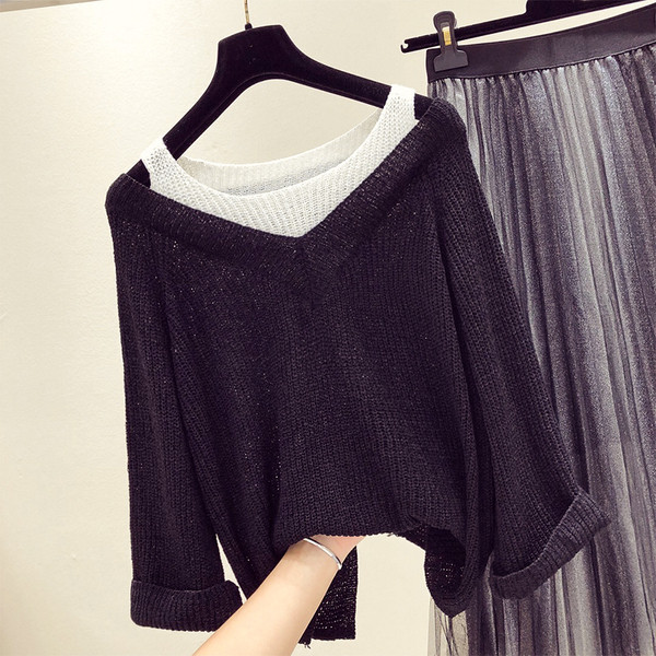 NOU pulover de dama model larg in trei culori