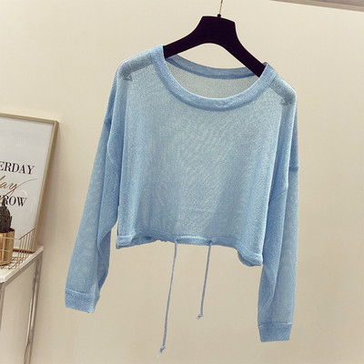 Κομψή γυναικεία μπλούζα με κολάρο σε σχήμα Γ σε πέντε χρώματα