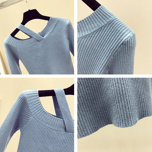 Κομψό γυναικείο πουλόβερ  - πέντε χρώματα