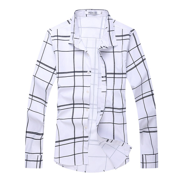 Ανδρικό πουκάμισο σε λευκό και μπλε χρώμα
