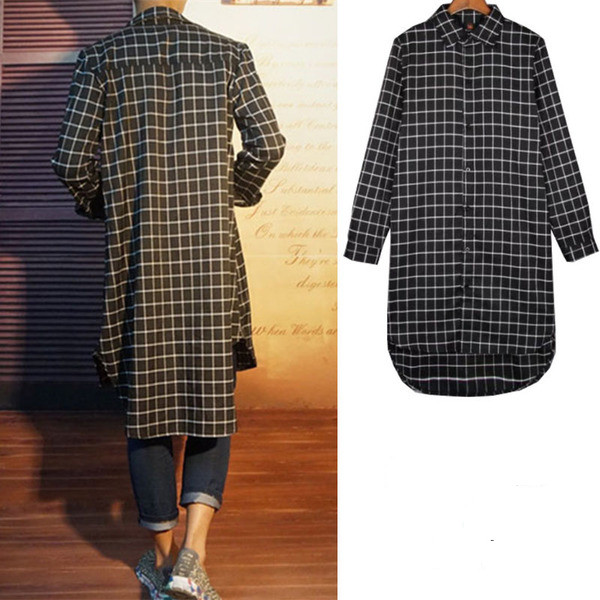 Μακρύ καφέ ανδρικό πουκάμισο σε σκούρο χρώμα