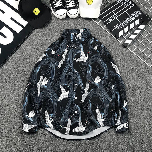 Cămașă modernă pentru bărbați în două culori cu model