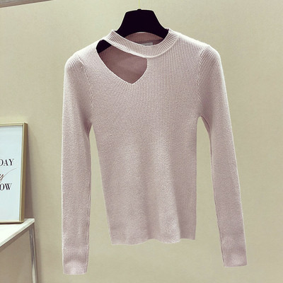 Pulover actual de damă slim pentru toamnă în patru culori