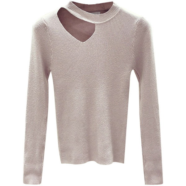 Pulover actual de damă slim pentru toamnă în patru culori