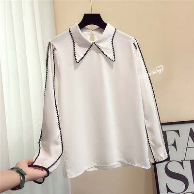 ΝΕΟ μοντέλο κομψό γυναικείου πουκάμισου σε λευκό, μαύρο και ροζ χρώμα