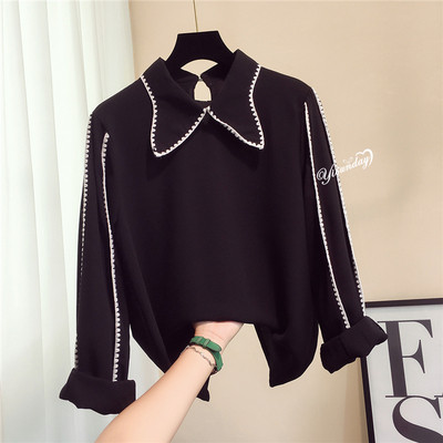 ΝΕΟ μοντέλο κομψό γυναικείου πουκάμισου σε λευκό, μαύρο και ροζ χρώμα