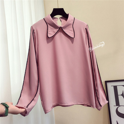 ΝΕΟ μοντέλο κομψό γυναικείου πουκάμισου σε λευκό, μαύρο και ροζ χρώμα